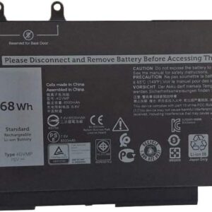 Laptop Battery 4GVMP 9JRYT RF7WM X77XY C5GV2 1V1XF R8D7N 04GVMP for Dell Latitude 5400 5500 Precision 3540 3550 Inspiron 7590 7591 7791 2-in-1 Series (7.6) V 68Wh)
